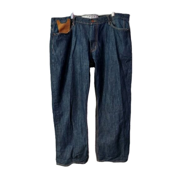 AKOO Denim Jeans Size 44 Hip Hop Street Rapper Y2K Grunge 90 Wide Leg READ - Picture 1 of 12